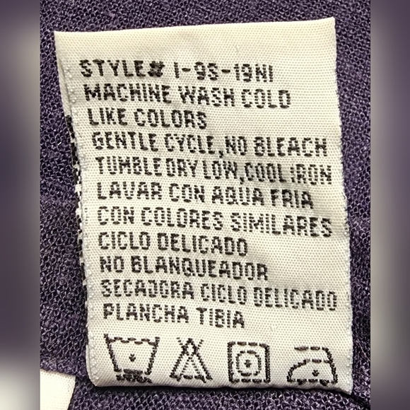 Vintage 90’s Navy Blue Lagenlook Linen Blend Pinafore T Shirt Midi Dress M - Picture 10 of 10